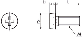SPE-MC3树脂螺丝(PEEK / 精密仪器用十字槽盘头小螺钉 3类)寸法図