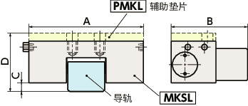 MKSL导轨库浪霸 - 气压型 - 常闭型 - 低成本型