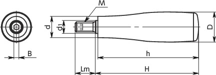 GNTR旋转握柄寸法図