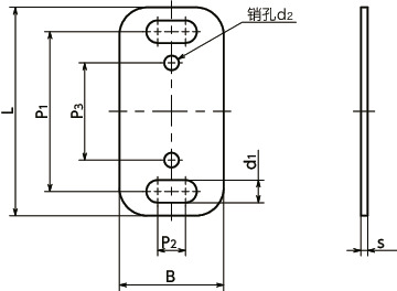 HNARS铰链用辅助垫片 - 通孔型寸法図