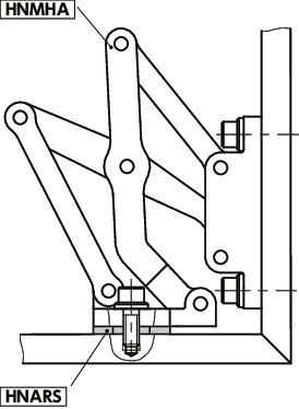 HNARS铰链用辅助垫片 - 通孔型