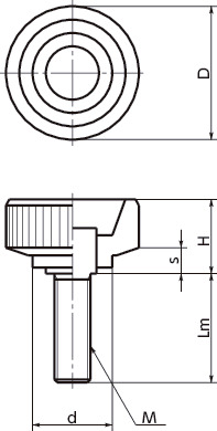 KKM微型旋钮寸法図