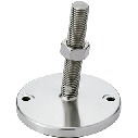 调平调节器(外螺纹) - 地脚螺栓固定型 - 对边宽度调整 - 带橡胶膜片