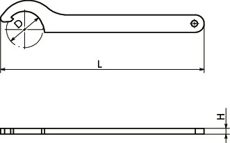 FLS-W调平组件专用挂钩扳钳寸法図