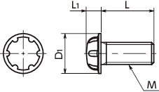 SRS6A系统六角螺栓寸法図