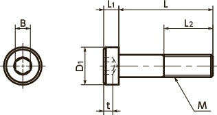 SLHS内六角短头螺栓寸法図