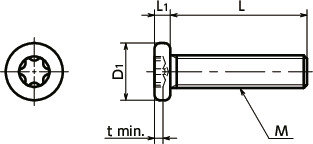SNZCXS梅花槽精密仪器用盘头小螺钉(精密螺丝)
