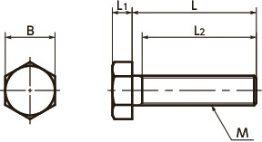 SPA-H树脂螺丝(RENY / 六角螺栓)寸法図