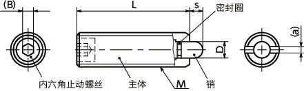 PSF-SN-S弹簧柱塞寸法図