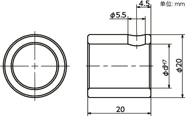 EOCL-200轴环寸法図