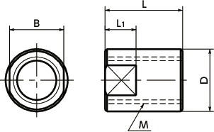 AAH限位套筒寸法図