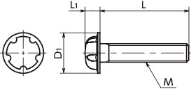 SRS5S系统五角螺栓寸法図