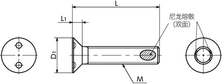 SRTFS-ALK-SET双孔埋头小螺钉(带尼龙熔敷)压花垫圈套件寸法図