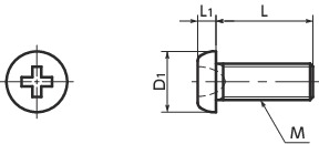 SNZT钛合金精密仪器用盘头小螺钉(精密螺丝)寸法図