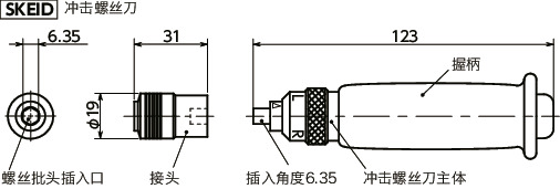 SKEIBD-SET凹孔受损螺丝拆卸批头、冲击螺丝刀套件
