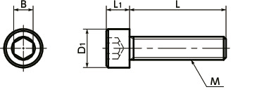 SNSS-UCL内六角螺栓(已完成无尘洗净、无尘包装)寸法図