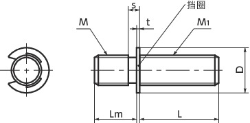 SADS-LC螺丝接头 - 左螺纹型寸法図