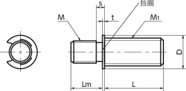 SADS-SD螺丝接头 - 螺纹直径变更型寸法図