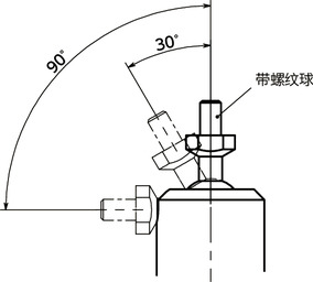 SBJL-M球窝接头 - 夹紧手柄型（外螺纹）