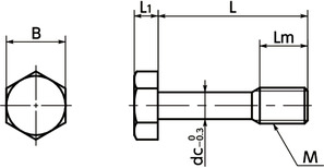 SSC-SNHS六角防脱落螺丝寸法図