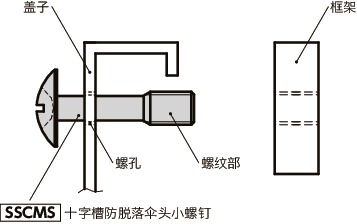 SSCMS十字槽防脱落伞头小螺钉