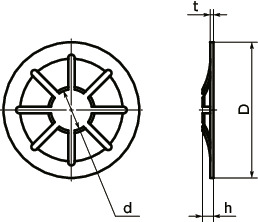 SWAS-SC防脱落垫圈寸法図