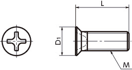 SPE-MF树脂螺丝（PEEK / 精密仪器用十字槽埋头小螺钉）寸法図
