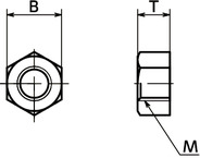SPPVC-N树脂螺丝（H-PVC / 六角螺母）寸法図