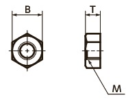 SPVC-N树脂螺丝（H-PVC/六角螺母・垫圈）寸法図