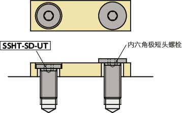 SSHT-SD-UT内六角极短头小头螺栓（纯钛制）
