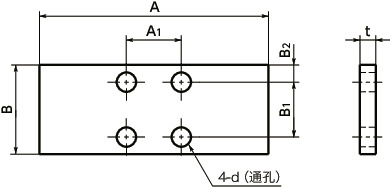 PHK导轨库浪霸用辅助垫片寸法図