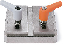 LECMS-W微型塑料夹紧手柄 - 弹簧垫圈装入型