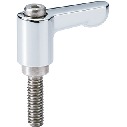 微型夹紧手柄（外螺纹） - 扁平型