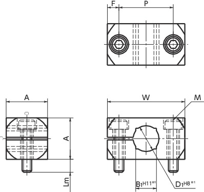 FBCS-C交叉型支架寸法図