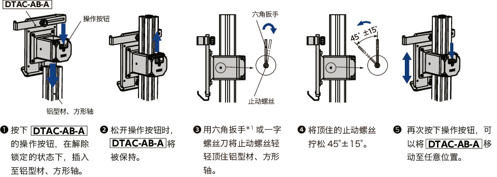 DTAC-AB-A平板电脑底座 - 快速定位型 - 铝型材用 