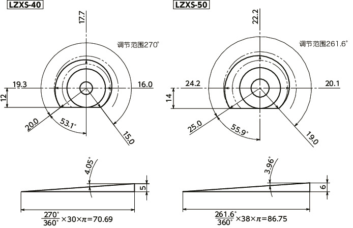 LZXS-KVS凸轮手柄 - 带角度手柄型 - 正面安装 - 不锈钢制
