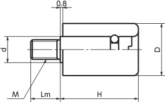GMPS微型塑料旋转握柄寸法図