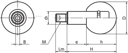 GPB塑料球旋转握柄寸法図