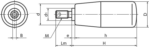 GRPS旋转握柄寸法図