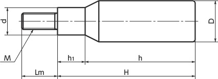 HS直型固定握柄寸法図