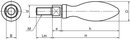 RM电镀旋转握柄寸法図