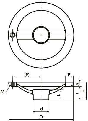 HSM不锈钢手轮寸法図