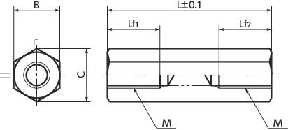 SHBS六角支柱寸法図