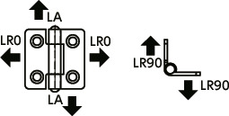 HNSHS-A金属板铰链（平铰链） - 不锈钢制 - 埋头孔型