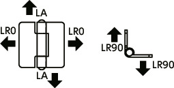 HNSHS-N金属板铰链（平铰链） - 不锈钢制 - 无孔型