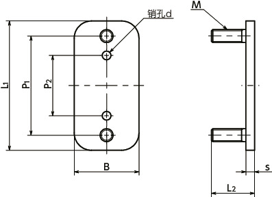 HNAMS铰链用辅助垫片 - 外螺纹型寸法図