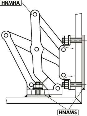 HNAMS铰链用辅助垫片 - 外螺纹型