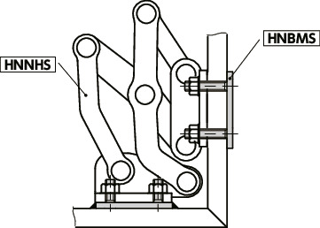 HNBMS铰链用辅助垫片 - 外螺纹型