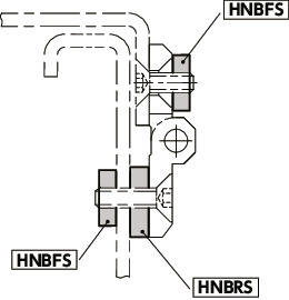 HNBRS铰链用辅助垫片 - 通孔型