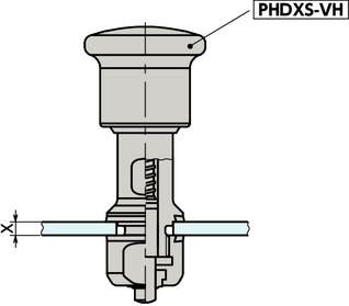PHDXS-VH分度柱塞 - 卫生型设计 - 薄板用